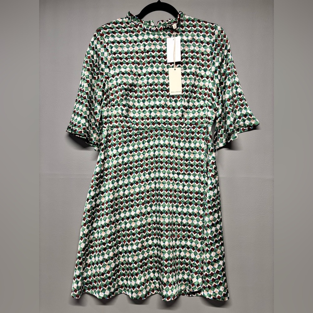 ✨MELLODAY Geometric Patterned Dress Size M